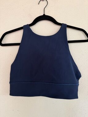 Lululemon Energy High Neck Long Line Ribbed Bra in navy
